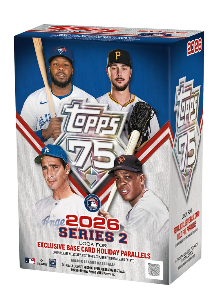 2026 Topps Series 2 Baseball Blaster Trading Card Box (3 Holiday Base Card Variations Per Box)